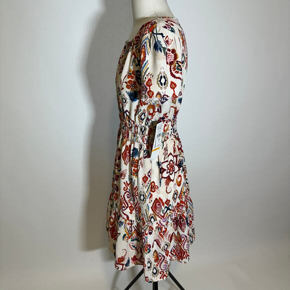 NWT Be By CHETTA B Multicolor Abstract Floral Dress Womens Size Small S Pockets - Picture 4 of 12